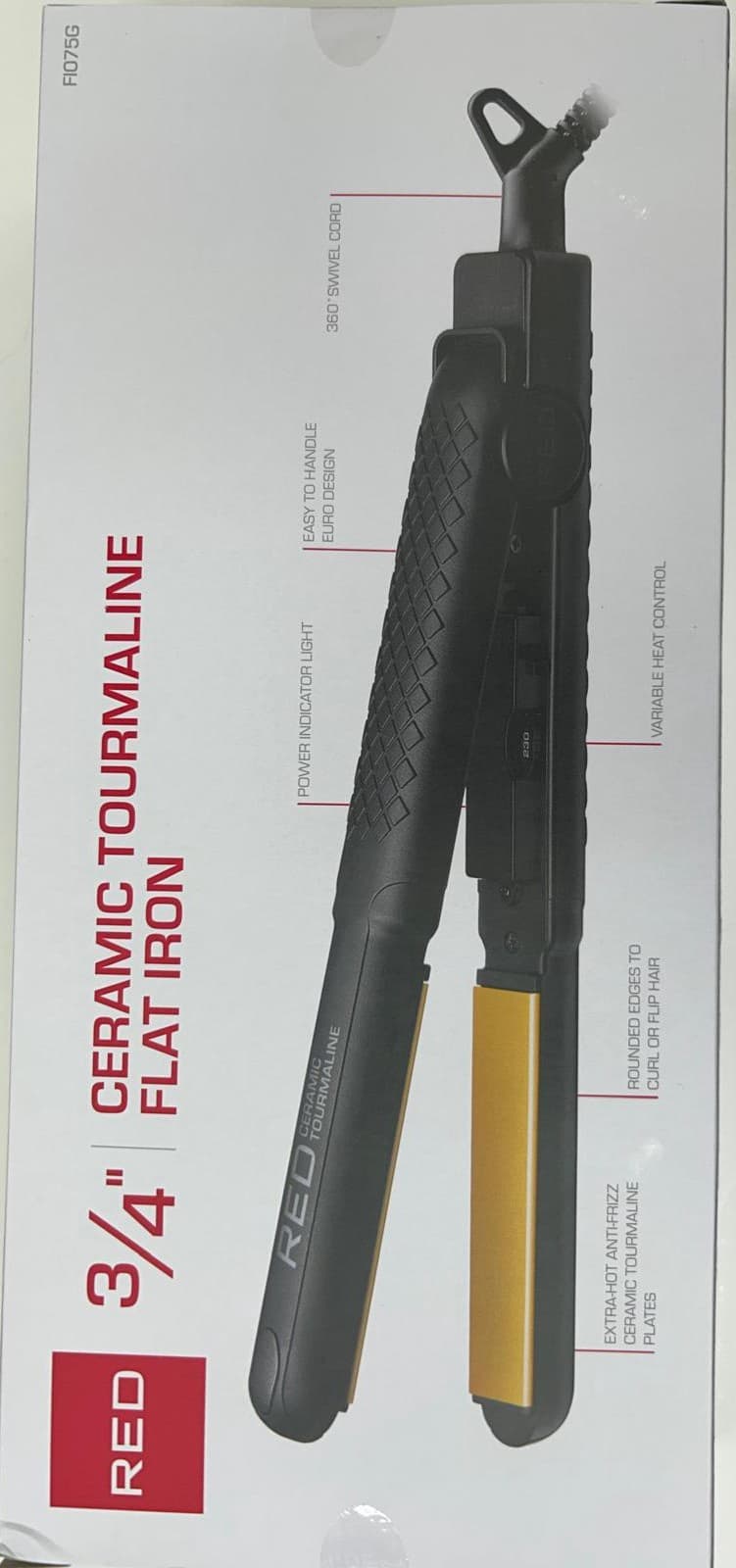 RED 3/4 CERAMIC FLAT IRON STRAIGHTENER UK 2