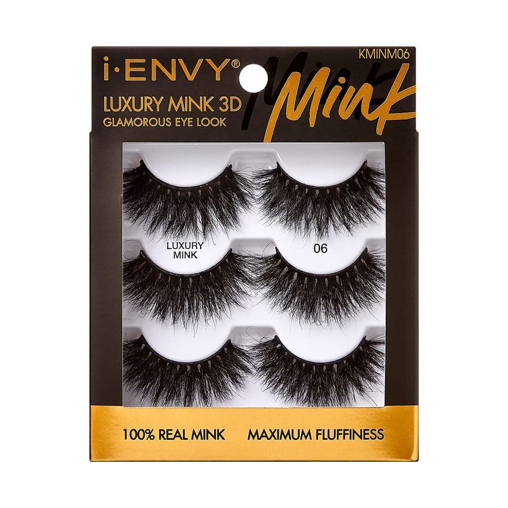 RED KISS I .ENVY LUXURYMINK 3D EYE LASHES MULTI PACK