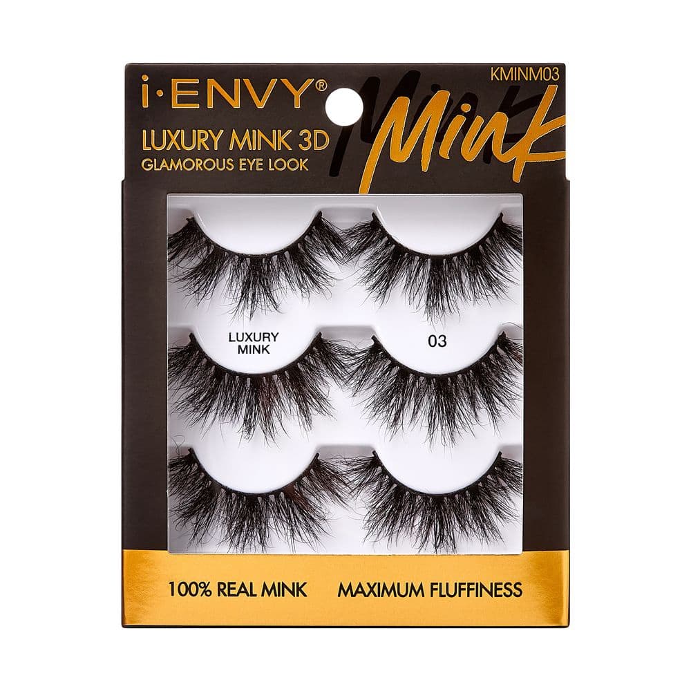 RED KISS I .ENVY LUXURYMINK 3D EYE LASHES MULTI PACK 2