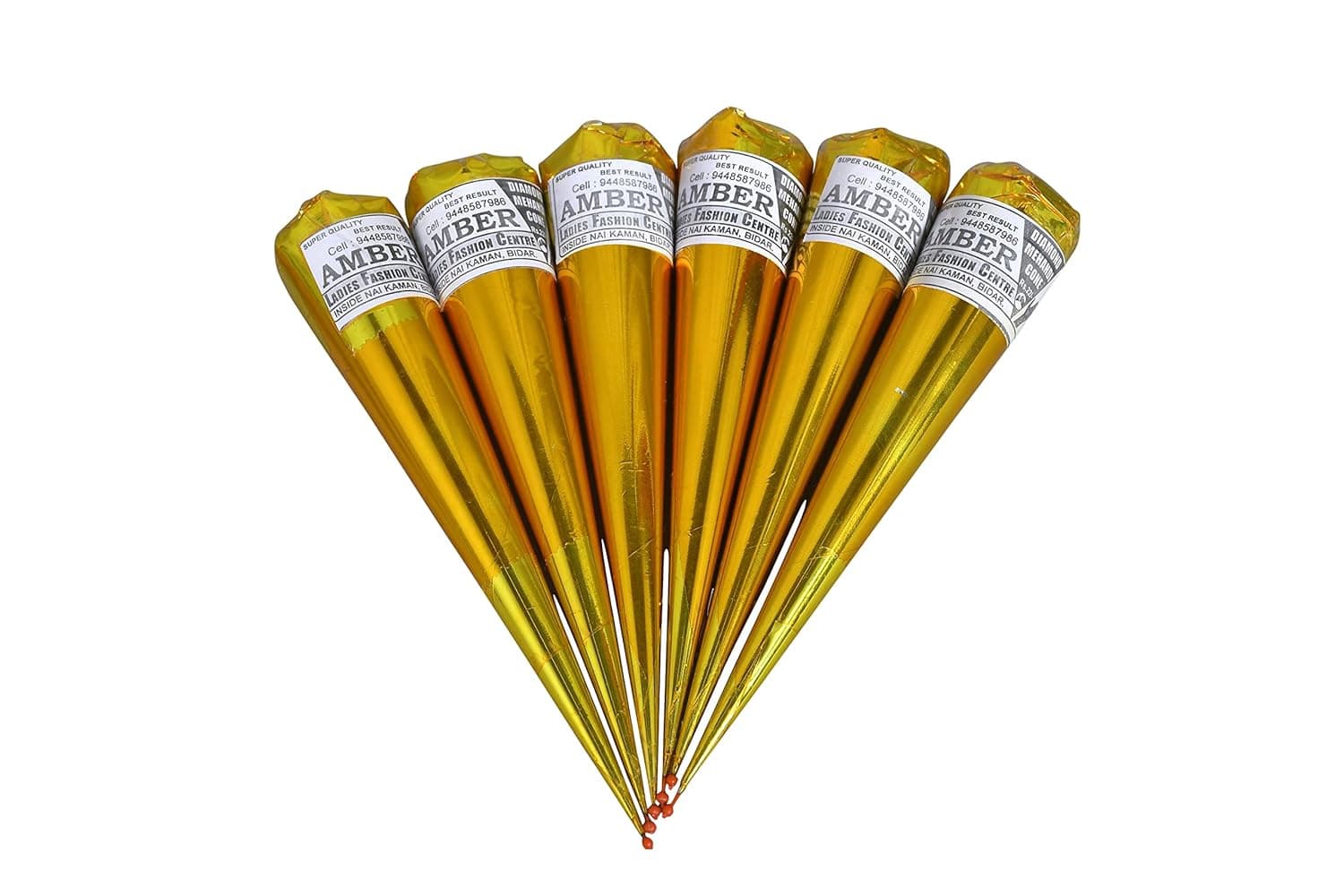 AMBER HERBAL MEHNDI/HENNA CONE FOR HAND AND NAILS 4