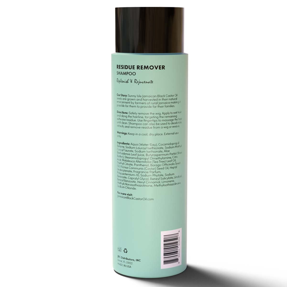 unny Isle Just for Wig, Weave, Braid, & Extensions Residue Remover Shampoo 12oz | For Synthetic & Natural Hair | Aloe Vera, Tea Tree, Borago Seed & Jamaican Black Castor Oils | Sulfate Free 3