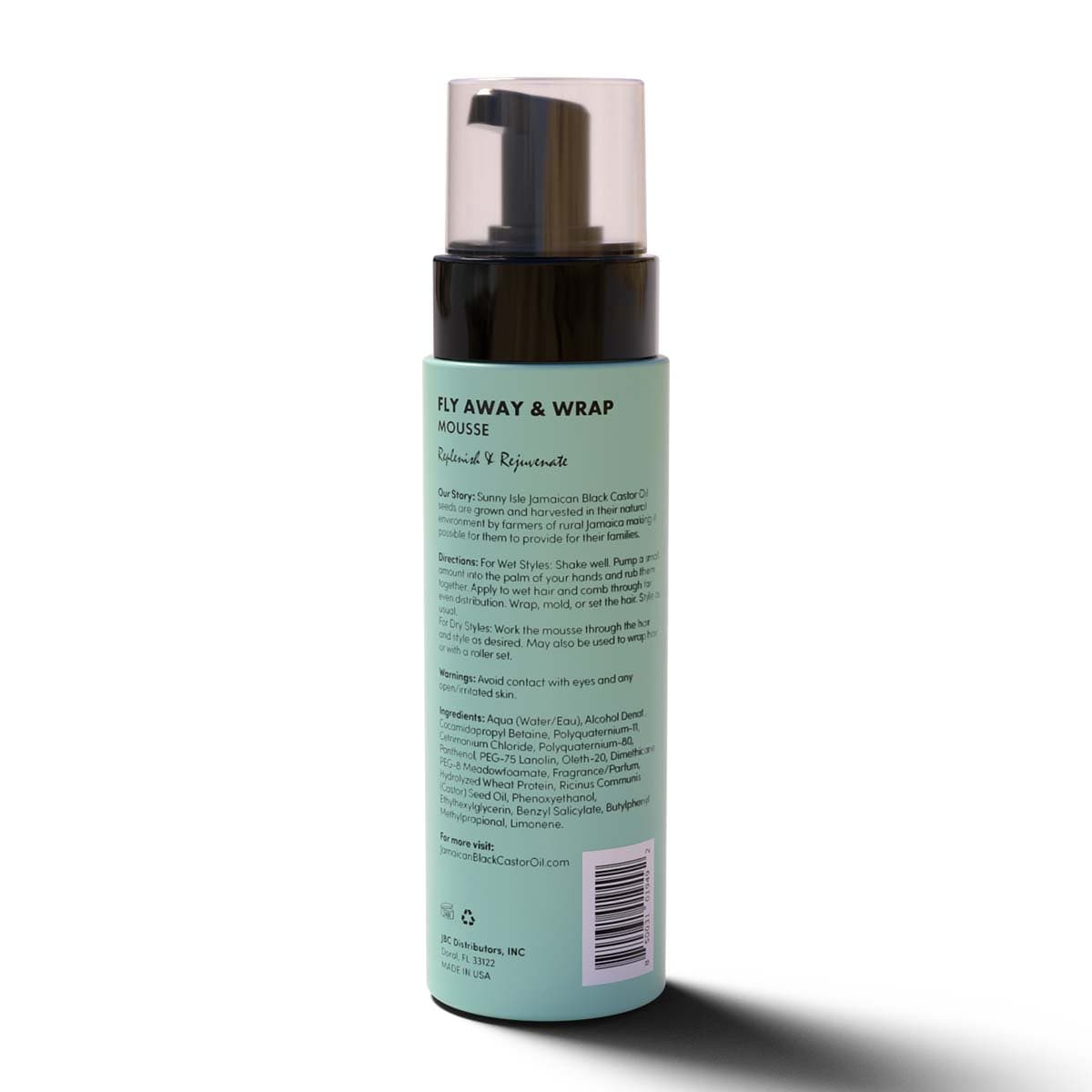 unny Isle Just For Wig, Weave, Braids and Extensions Fly Away, Hold & Wrap Styling Mousse 8oz | For Synthetic & Natural Hair, Curly Hair | Jamaican Black Castor Oil Infused | Paraben-free 3