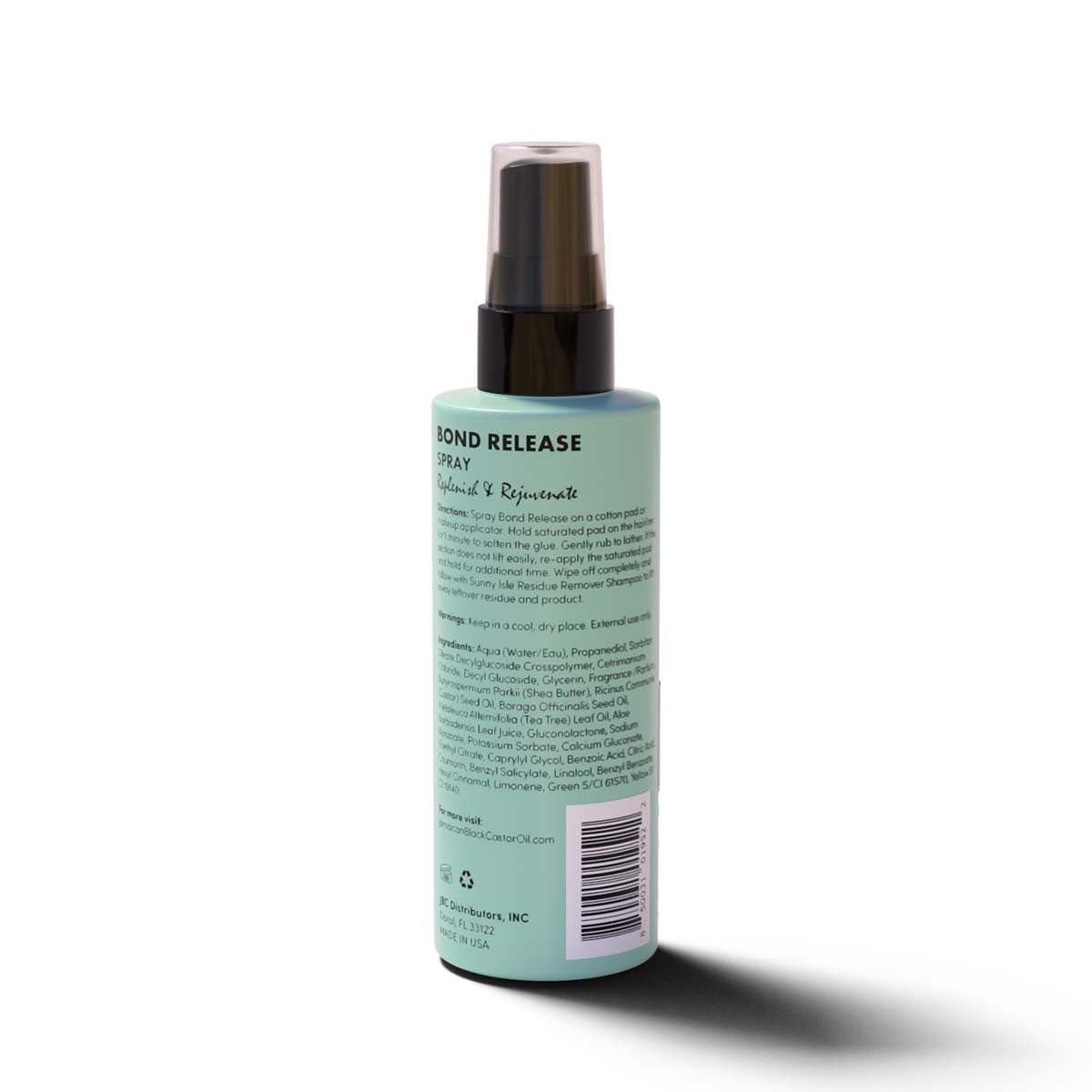 Sunny Isle Just for Wig, Weave, Braid, & Extensions Bond Release Spray 4oz | For Synthetic & Natural Hair | Aloe Vera, Tea Tree, Borago Seed & Jamaican Black Castor Oils | Alcohol-Free Hairspray 2