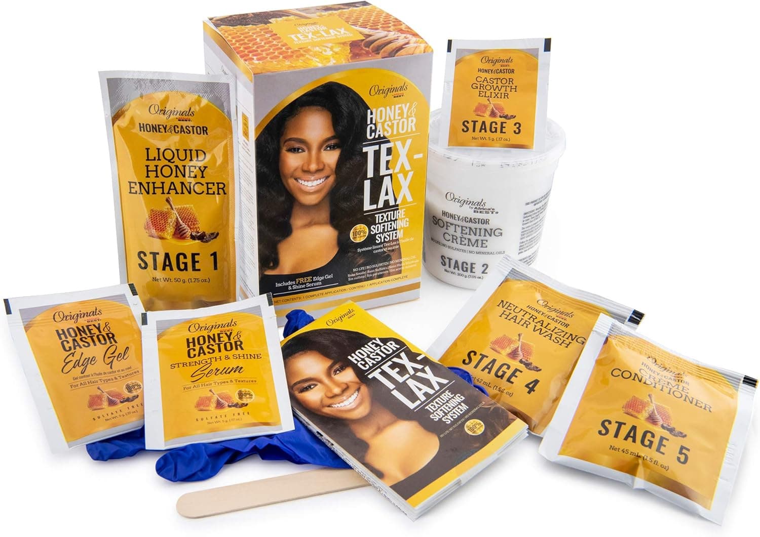 Originals by Africa's Best  Honey &amp; Castor Tex-Lax Texture Softening System 2