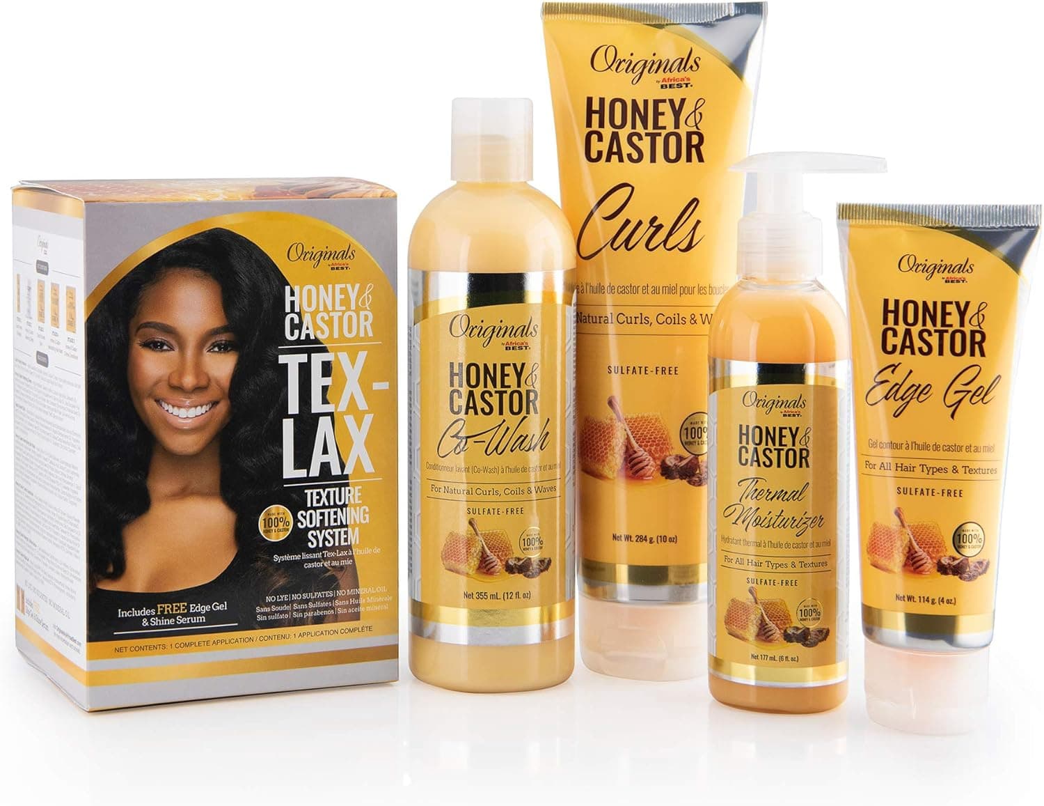 Originals by Africa's Best  Honey &amp; Castor Tex-Lax Texture Softening System 3