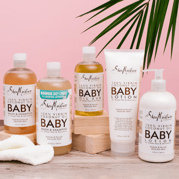 SHEA MOISTURE 100% VIRGIN COCONUT OIL BABY WASH & SHAMPOO / 13FLOZ / 384 ML 3