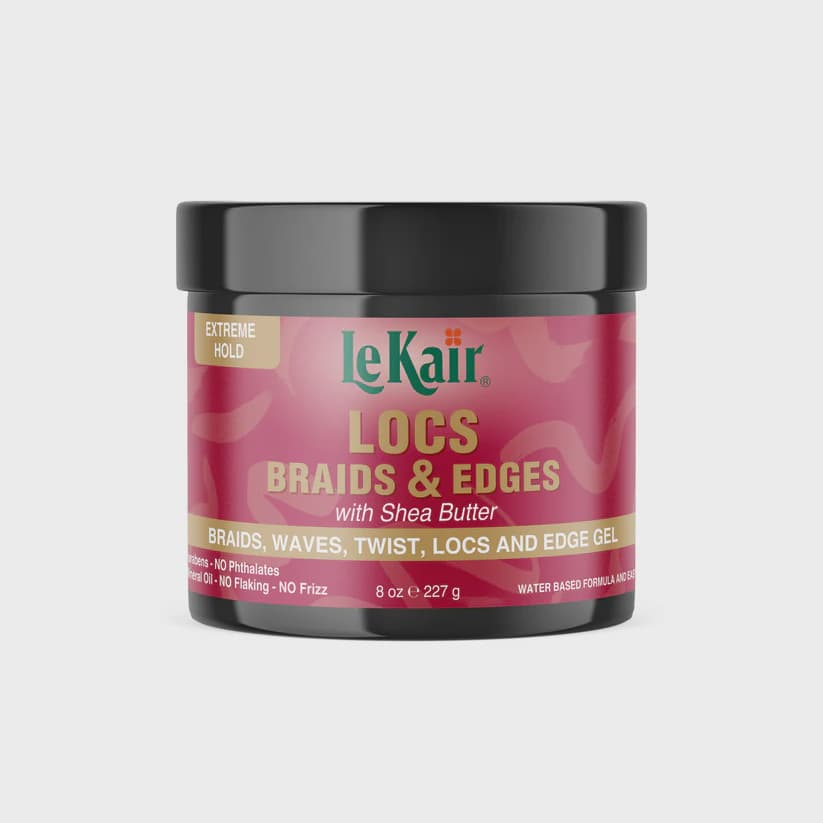 LeKair Locs, Braids & Edges Gel 8 oz + BONUS Original Cholesterol 2.4 oz. 2
