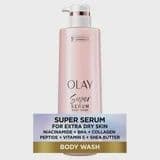 Olay Super Serum Body Wash for Extra Dry Skin, 18.5 fl oz, Serum Complex for Luminous Skin