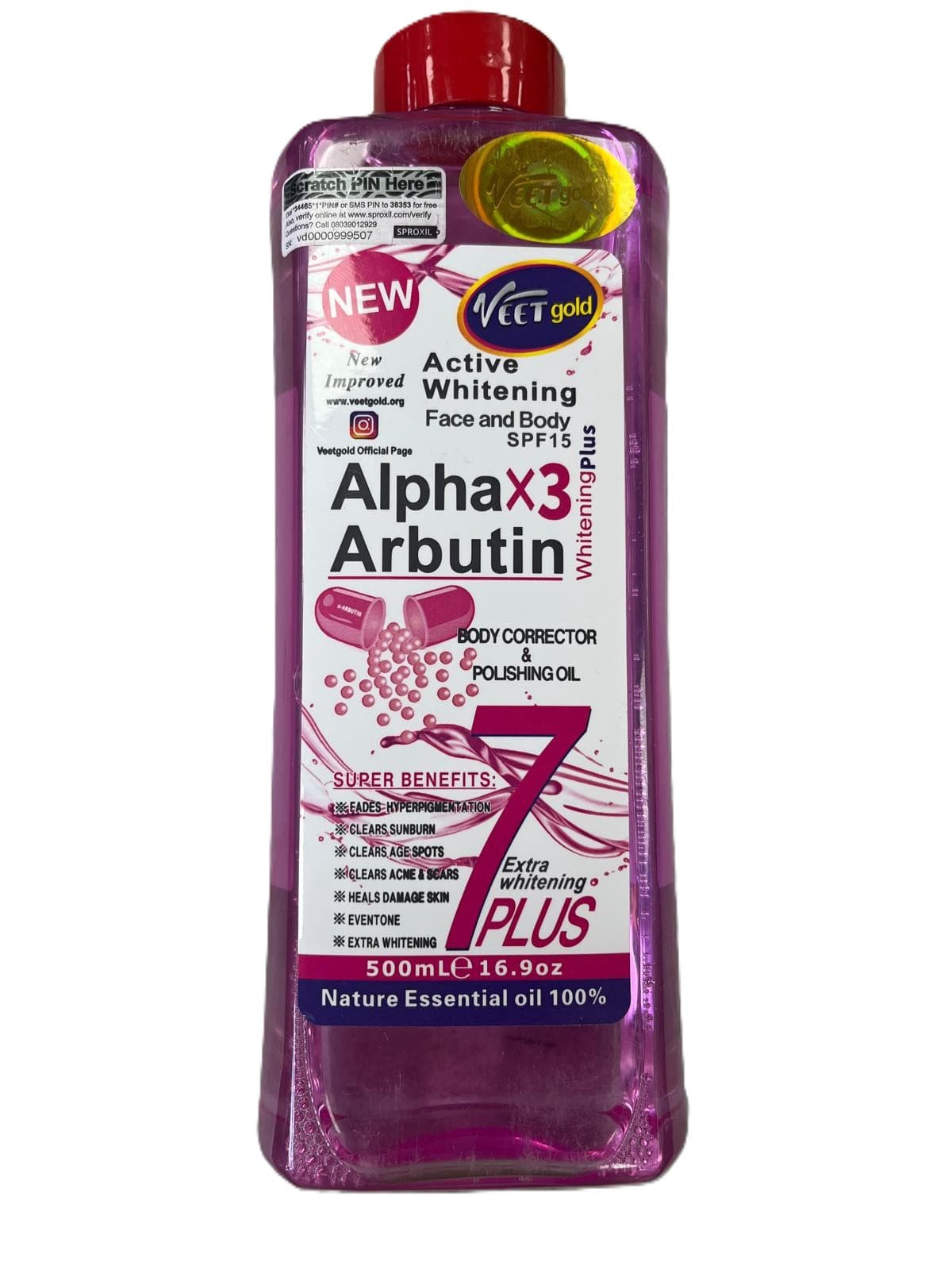 Veetgold Alpha Arbutin Body Corrector And Polishing oil 2