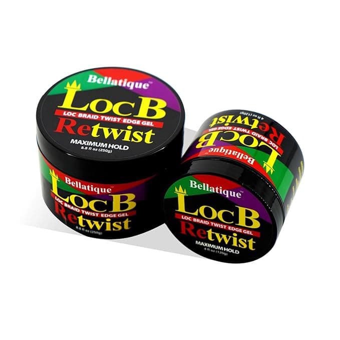 Loc B Retwist Loc, Braid, Twist, Edge Gel for Natural, Relaxed, Dry, Dull, & Brittle Hair 2