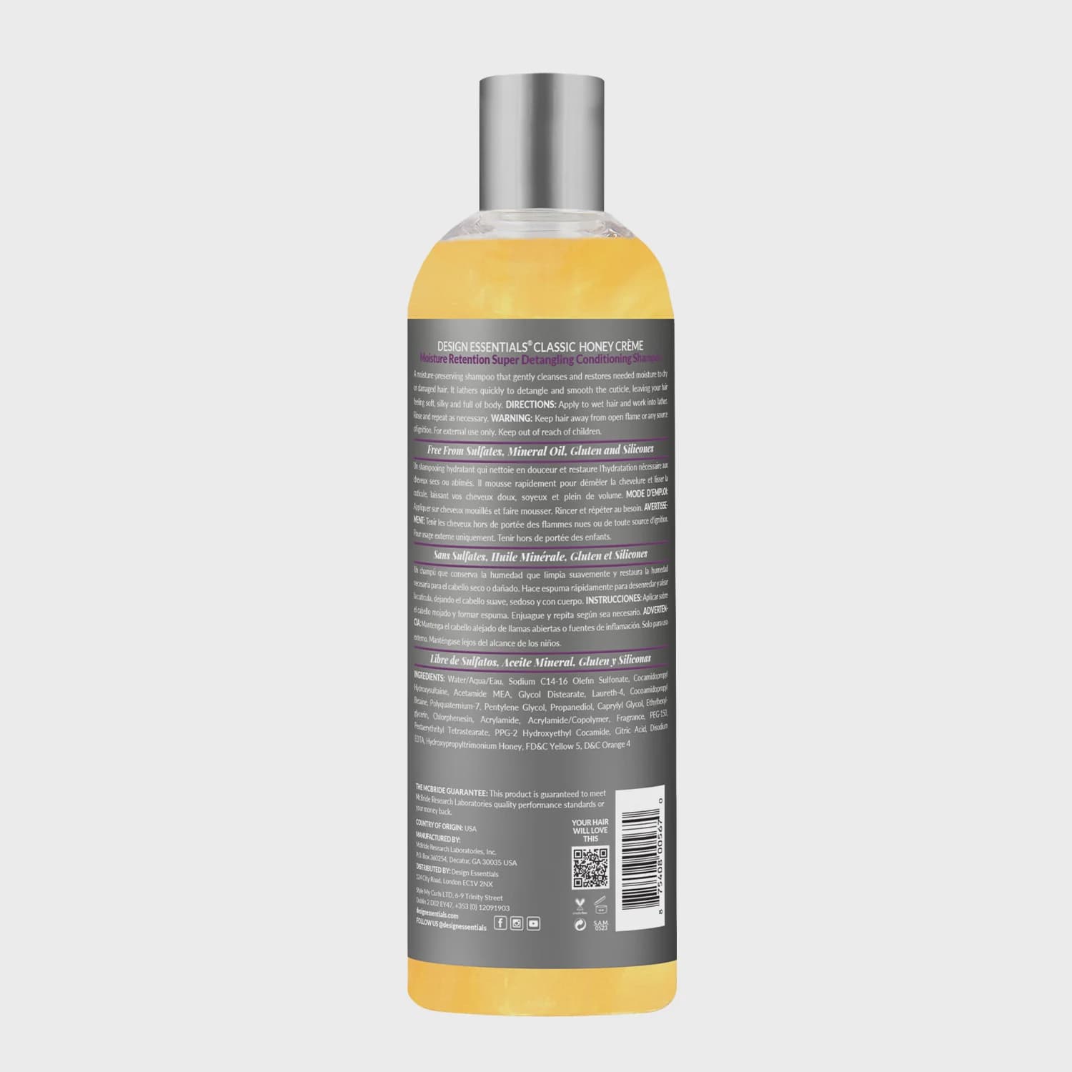 Honey Creme Moisture Retention Super Detangling Conditioning Shampoo 355ml 2