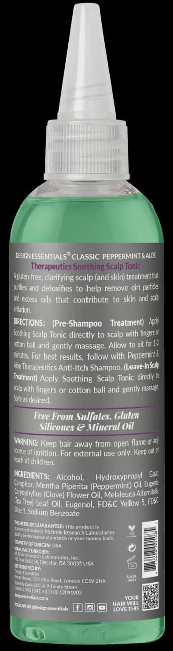 Design Essentials Peppermint & Aloe Soothing Scalp Tonic 118g 2