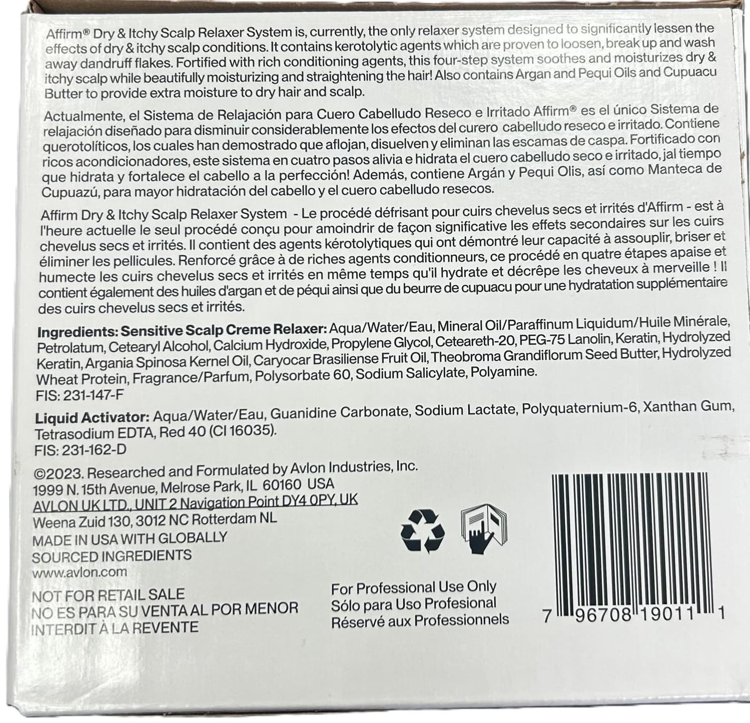 Affirm Dry & Itchy Sensitive Scalp Crème Relaxer (9 applications) 2