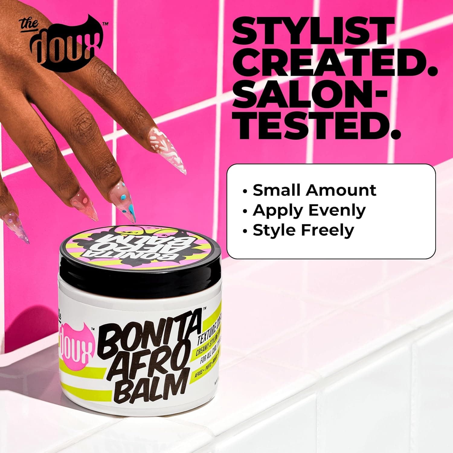 The Doux Curl Defining Cream & Pomade for Curly Hair – BONITA AFRO BALM Hair Moisturizer for Twist-Outs, Braid Styles & Flyaway Control – Curl Cream for Curly Hair & Coils 2