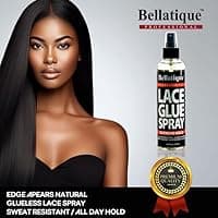 BELLATIQUE Lace Glue Spray - Extreme Hold. Edges Appear Natural, Humidity Resistant, Sweat Resistant, All Day Hold, Quick Drying, Flake Free, Easily Removed, Quick & Easy. 3