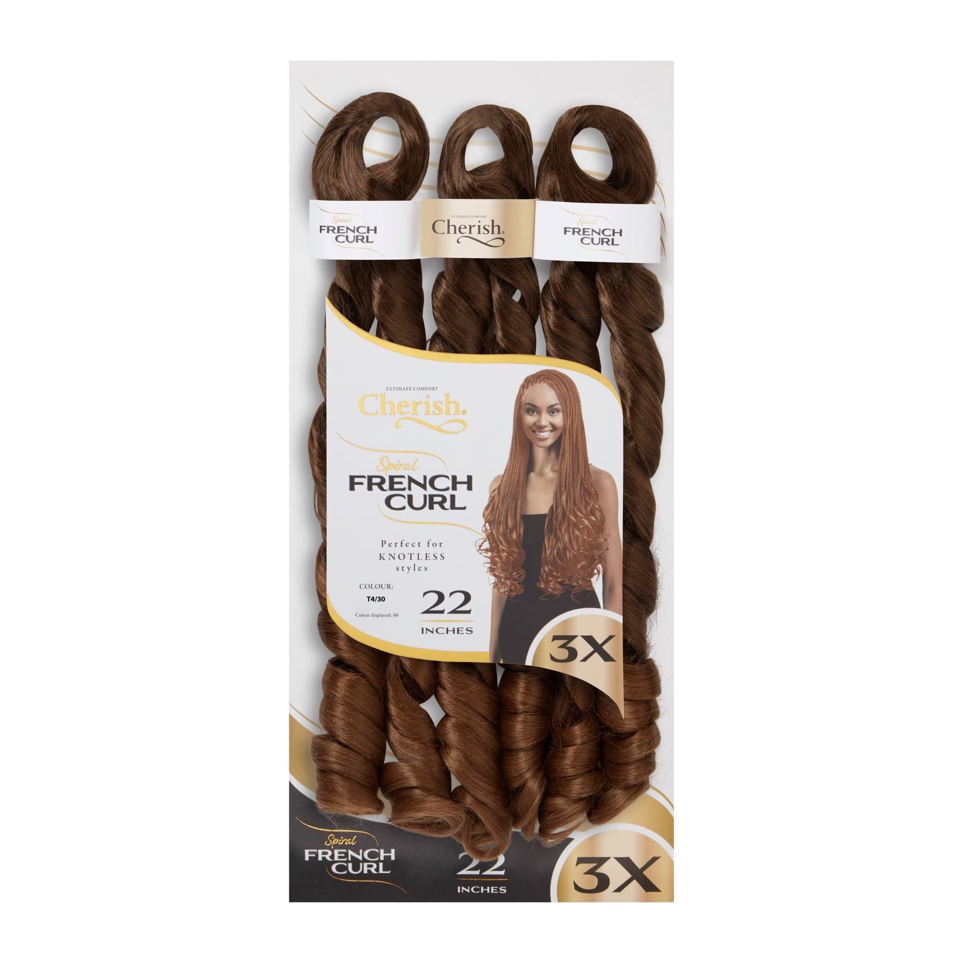 Cherish 3x Spiral French Curl Pre-Stretched 17