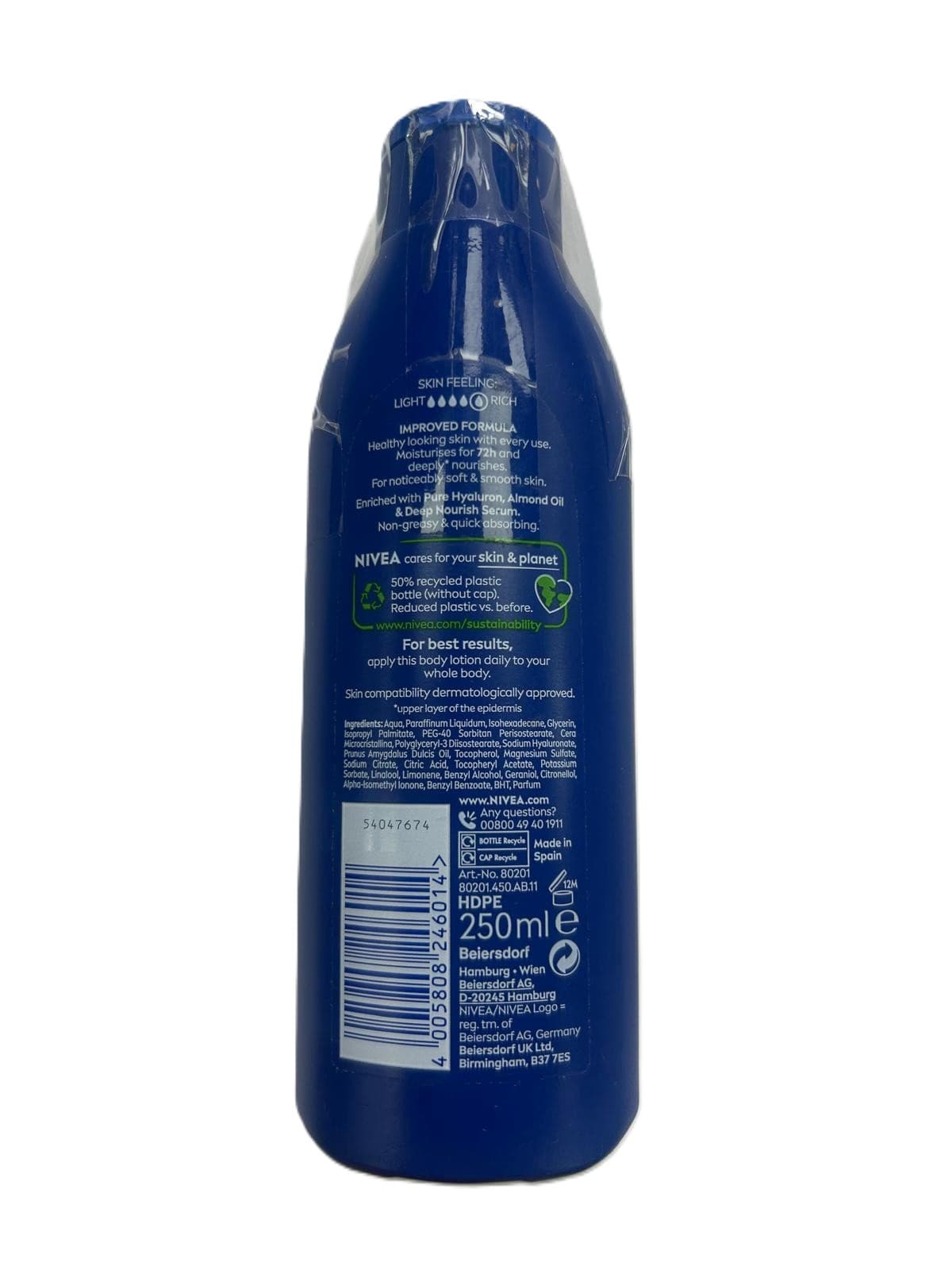 NIVEA LOTION BLUE FOR NORMAL SKIN  250 ML 5