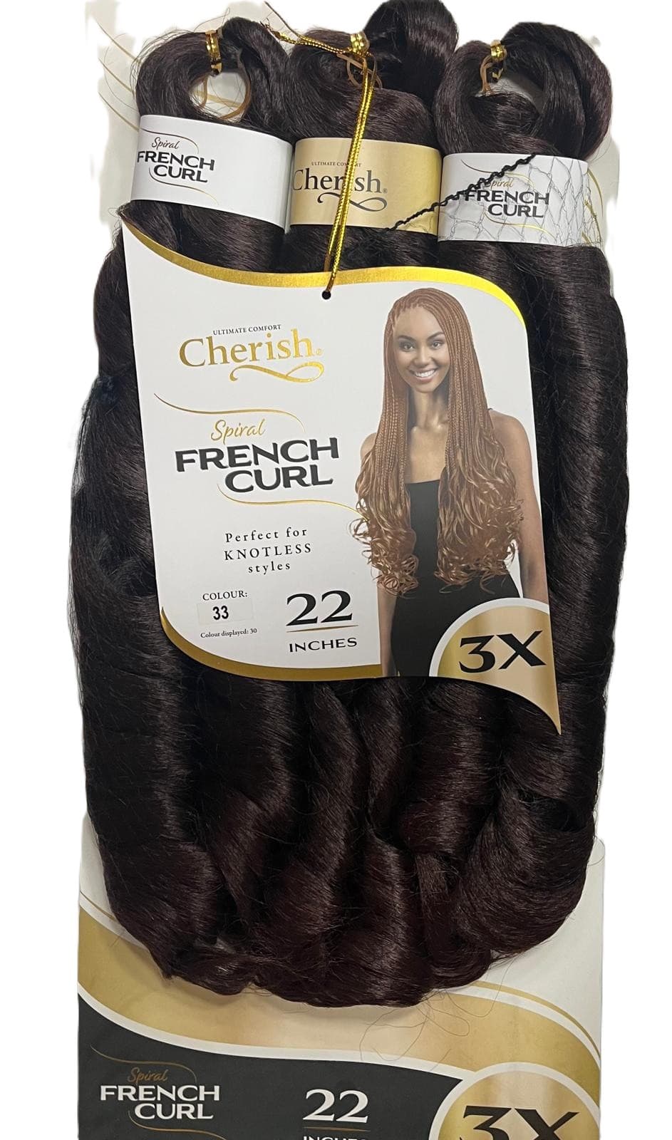 Cherish 3x Spiral French Curl Pre-Stretched 22