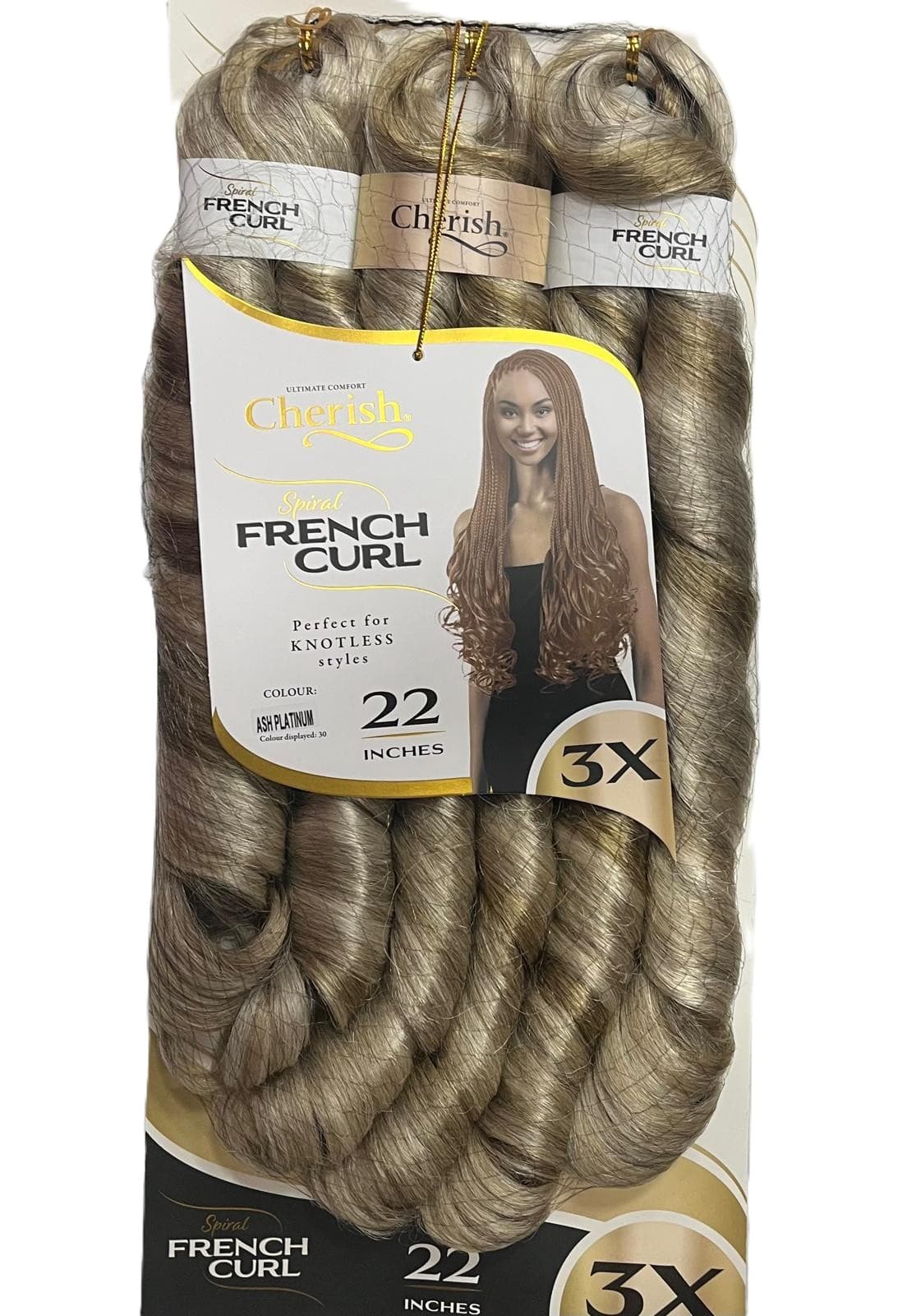 Cherish 3x Spiral French Curl Pre-Stretched 30