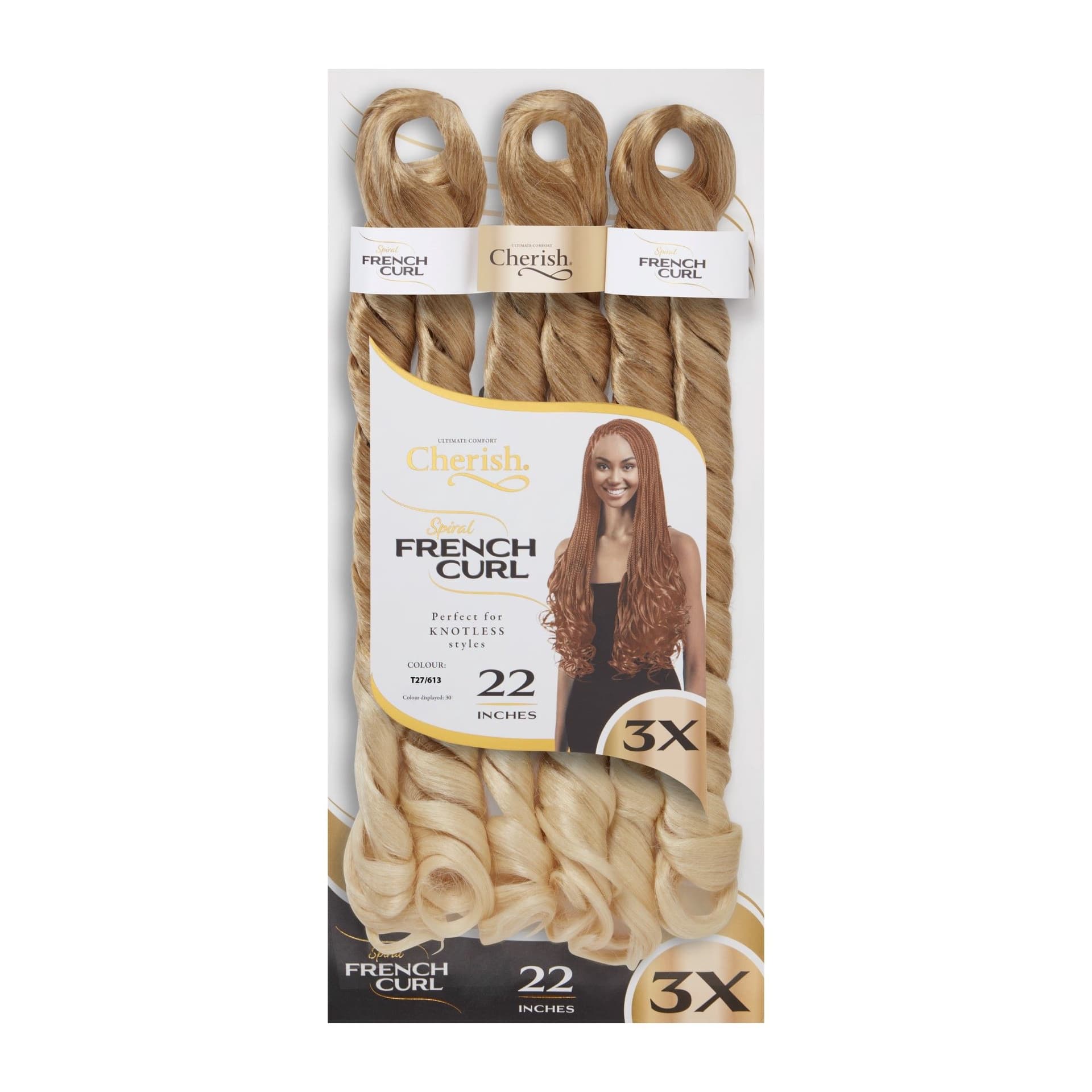 Cherish 3x Spiral French Curl Pre-Stretched 23