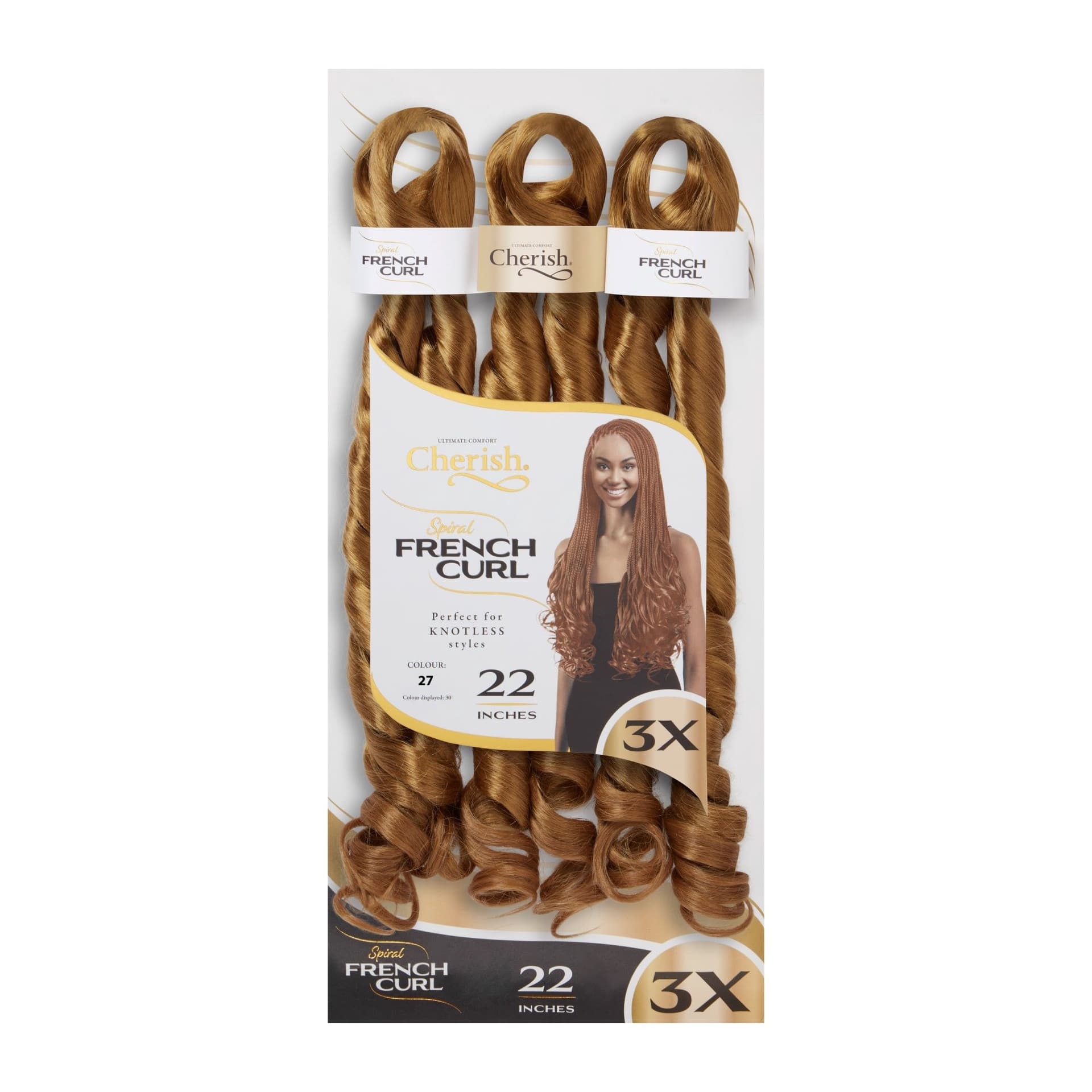 Cherish 3x Spiral French Curl Pre-Stretched 25