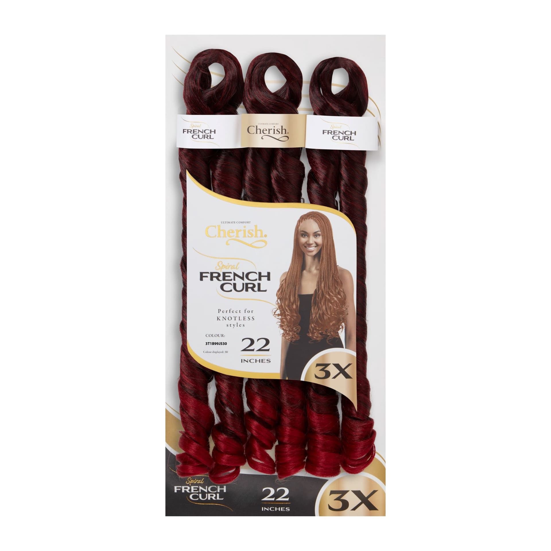 Cherish 3x Spiral French Curl Pre-Stretched 28