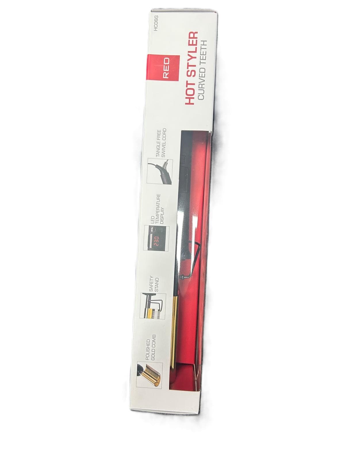 Red by Kiss Hot Comb Hair Straightener 232 Degrees, Small-Sized Teeth Electric Heating Comb, Pressing Comb Brush for Straightening Hair and Beard, Curling Iron for Natural Black Hair Beard Wigs 4