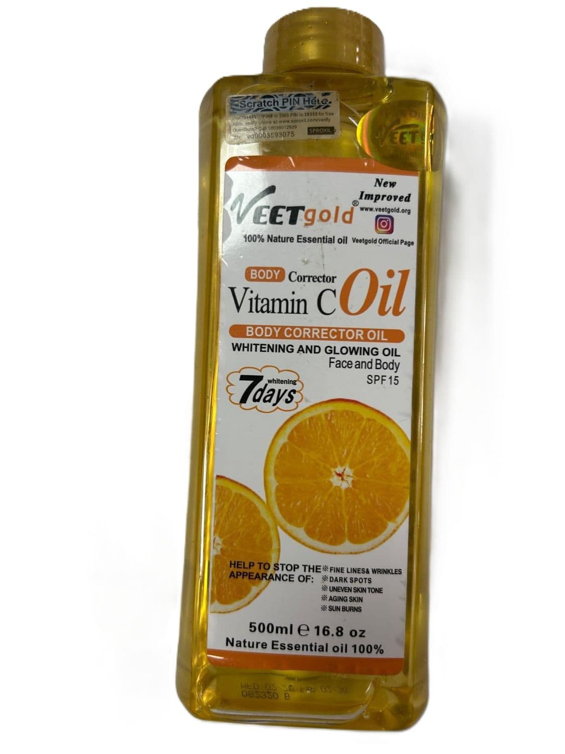 Veetgold Vitamin C Body Corrector oil