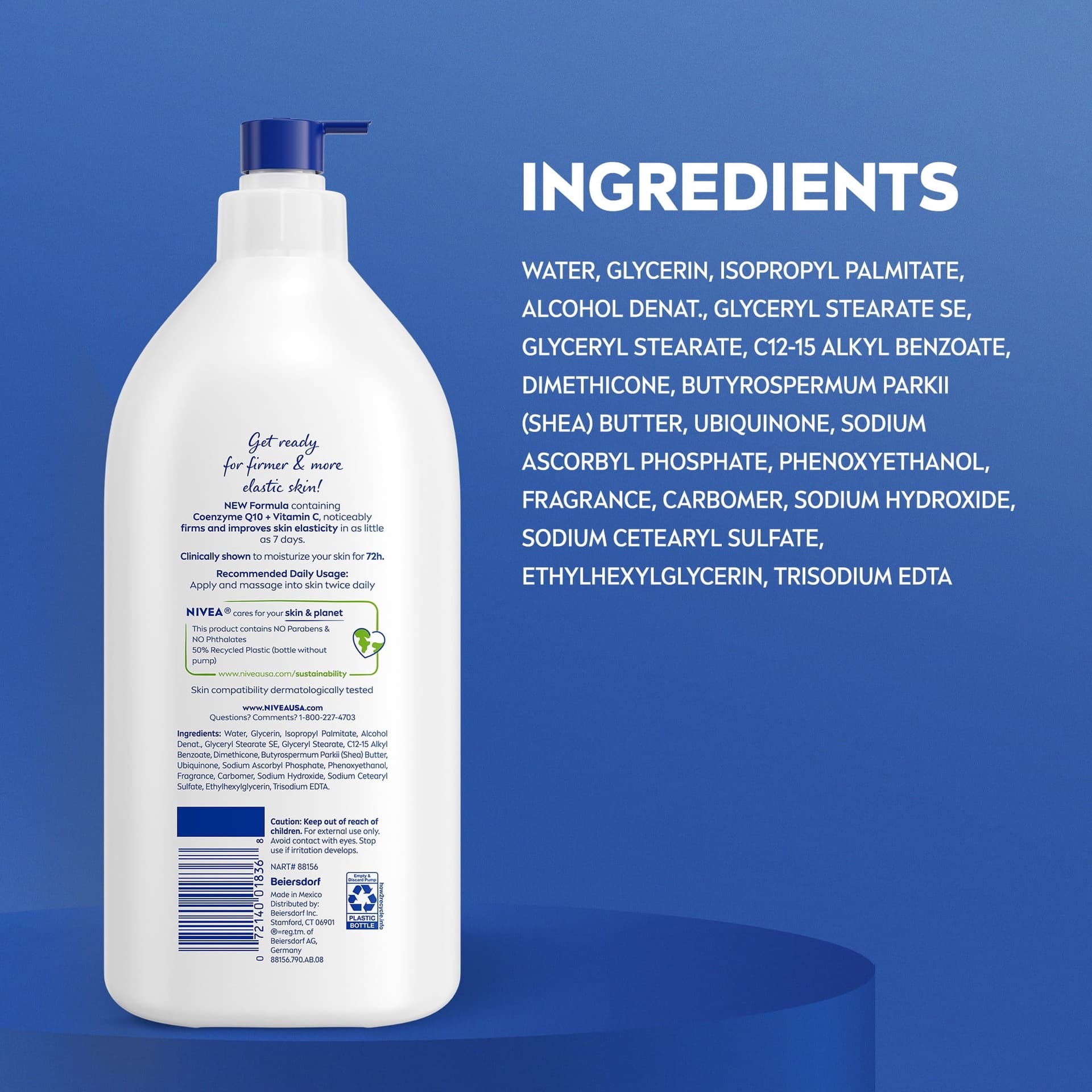 NIVEA Skin Firming Sheer Hydration Body Lotion with Q10 and Vitamin C, Value Size 33.8 fl oz 2