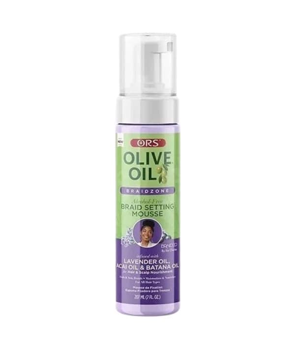 ORS OLIVE OIL BRAIDZONE LAVENDER OIL ACAI OIL & BATANA OIL BRAID SETTING MOUSSE 2