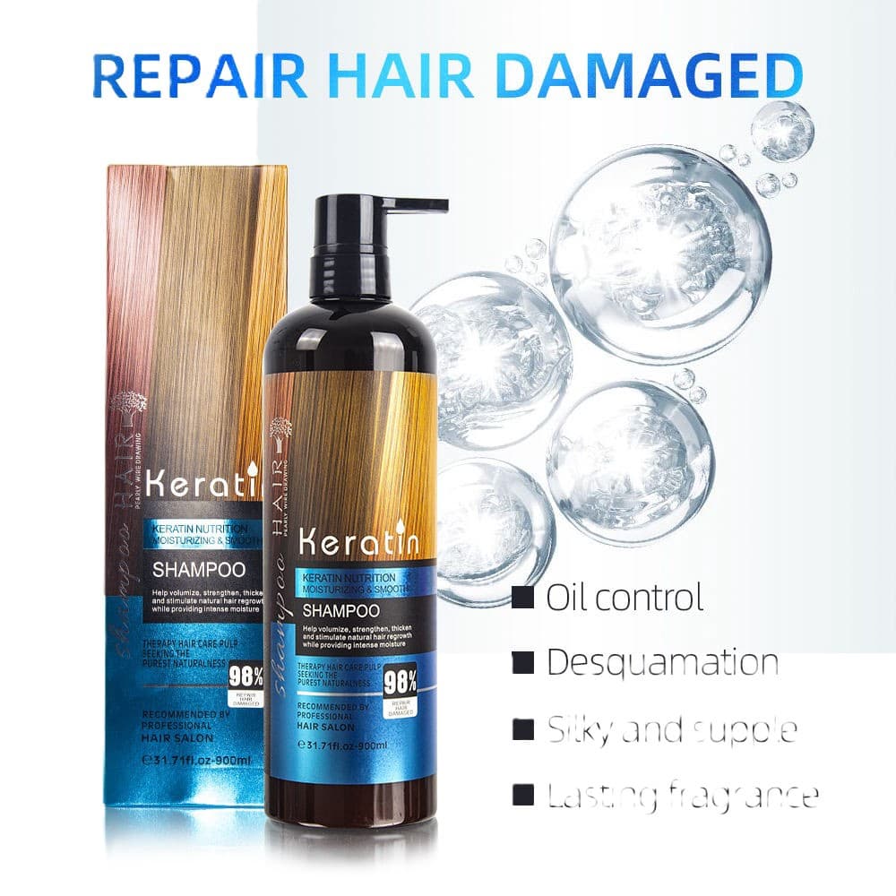 DEXE ORGANIC KERATIN NUTRIENT REPAIR SHAMPOO 900ML 2