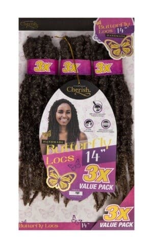 CHERISH HANDMADE Butterfly Locs 3X Value Pack