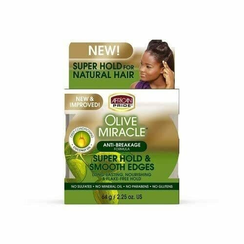 African Pride Olive Miracle Super Hold & Smooth Edges/64g