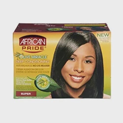 African Pride Olive Miracle Deep Conditioning No-Lye Relaxer - Super 450ml