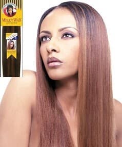 MILKYWAY 100% HUMAN HAIR YAKI WEAVE 8"