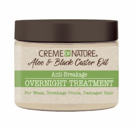 Creme Of Nature Aloe & Black Castor Oil Anti-Breakage Overnight Treatment
