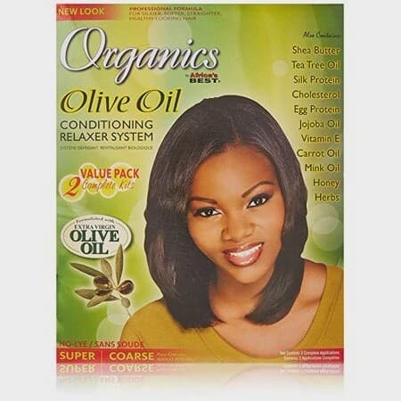Organics By Africa's Best Olive Oil Conditioning Relaxer System Super/Coarse. Value pack 2 Complete Kits
