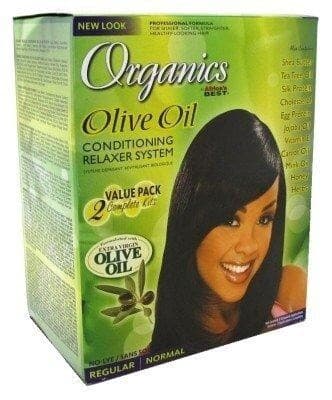 Organics By Africa's Best Olive Oil Conditioning Relaxer System Regular/Normal. Value pack 2 Complete Kits