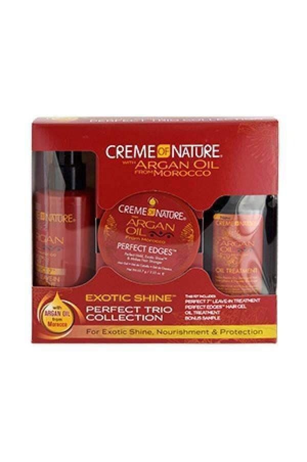 Creme of Nature With Argan Oil From Morocco Exotic Shine Perfect Trio Collection 3pcs set