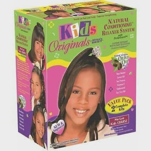 Organics By Africa's Best Natural Conditioning Relaxer System No-Lye Kids Coarse. Value pack 2 Complete Kits