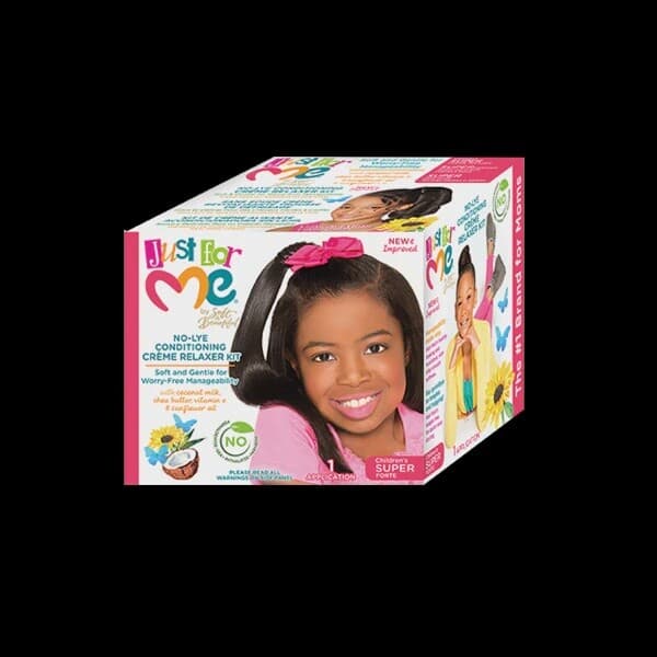 Just For Me No-lye Conditioning Crème Relaxer Kit- Super