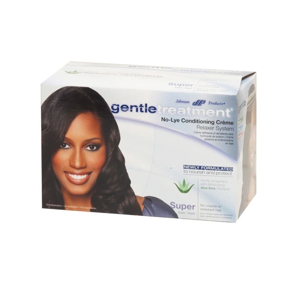 Gentletreatment No-Lye Conditioning Creme Relaxer System For Coarse or Resistant Hair - Super