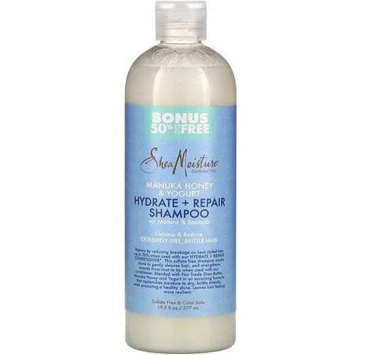 Shea Moisture Manuka Honey & Yogurt Hydrate + Repair Shampoo 50% Bonus Free