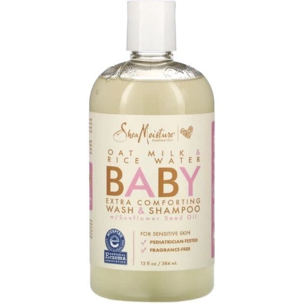 Shea Moisture Oat Milk & Rice Water Baby Extra Comforting Wash & Shampoo w/ Sunflower Seed Oil
