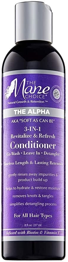 The Mane Choice Soft As Can Be 3-1 Revitalize & Refresh Conditioner Co-Wash, Leave In,Detangler