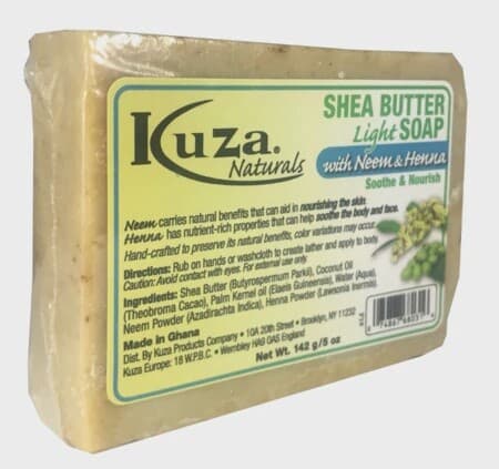 Kuza Shea Butter Light Soap With Neem & Henna