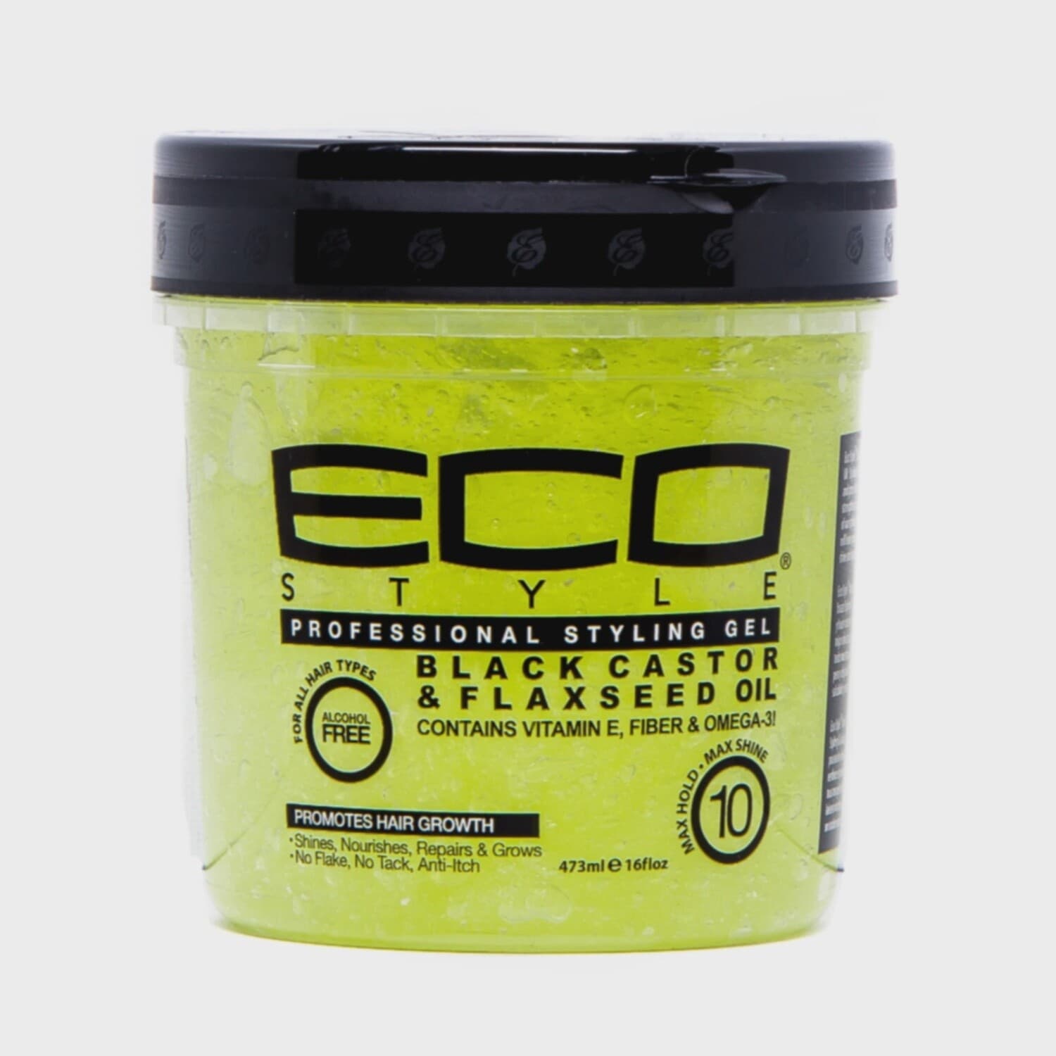 Eco Style Professional Styling Gel Black Castor & Flaxseed Oil