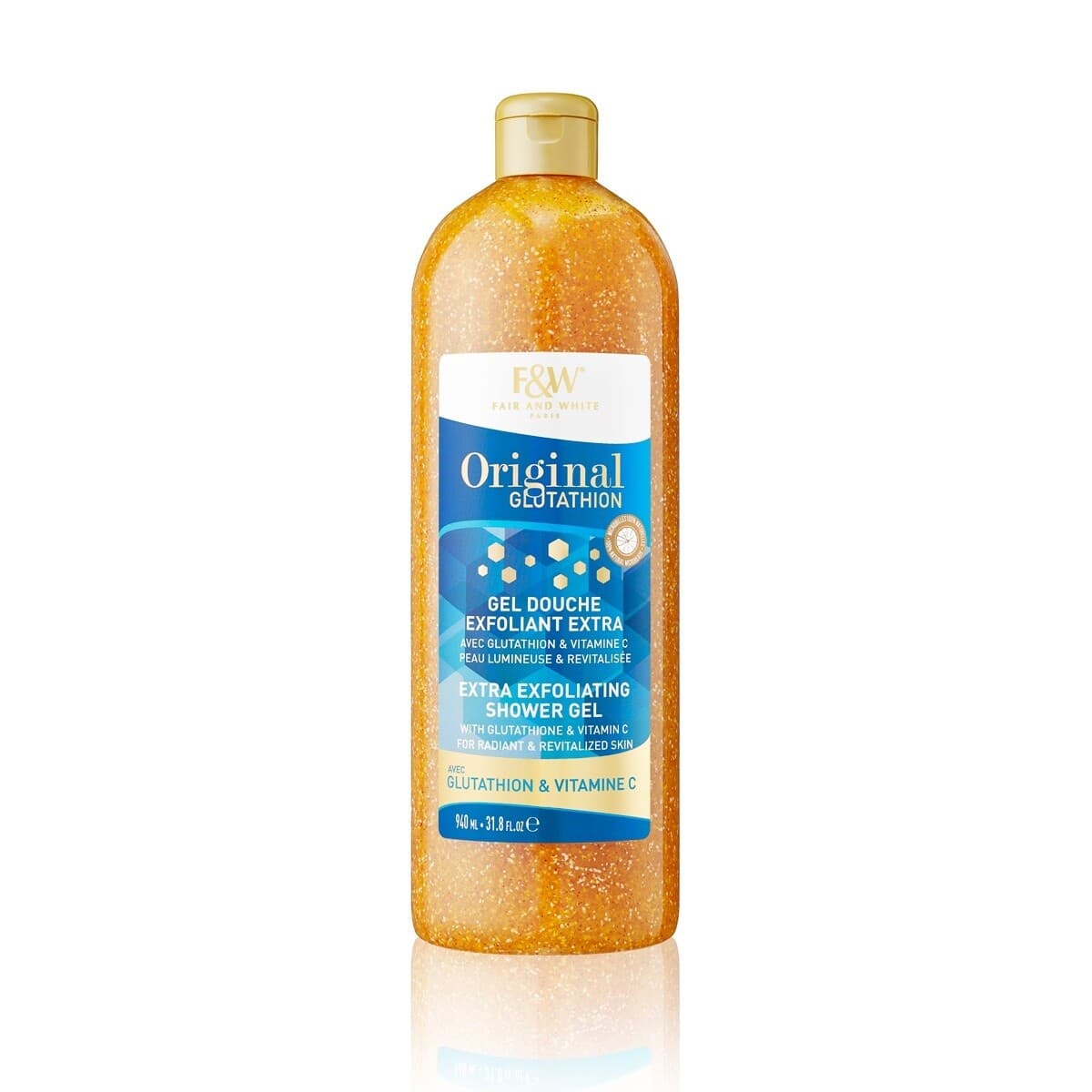 F&W ORIGINAL GLUTATHION GEL DOUCHE EXFOLIATING SHOWER GEL 940ML