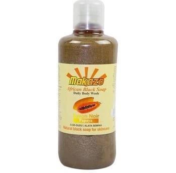 Makazo African Black Soap Savon Noir Papaya