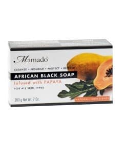 Mamado African Black Soap Infused with Papaya